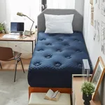 Hansleep Memory Foam Twin Size Mattress Topper, Twin Mattress Pad Cover for Single Bed with Deep Pocket, Breathable Pillow Top Mattress Topper Twin with Gel Foam, 39x75 Inches, Navy Blue