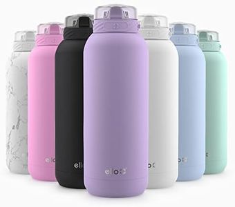 Ello Cooper 40oz Stainless Steel Water Bottle with Straw and Carry Handle, Double Walled and Vacuum Insulated Metal, Leak Proof Locking Lid with Soft Silicone Spout, Reusable, BPA Free, Lilac