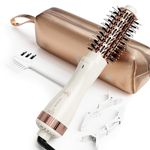 Hair Trends 1.5 Inch Plasma Hot Air Brush,Hair Dryer Brush Blow Dryer Brush 4 in 1,Blowout Brush Hair Dryer,Hair Brush Blow Dryer,One Step Hair Dryer,One-Step Volumizer Original,White & Rose Gold