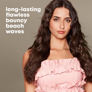 REVAMP Deep Beach Waver – Triple Barrel Ceramic Hair Curler for Waves