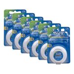 Essential Waxed Mint Dental Floss, 50 m (Pack of 6)