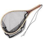 Snowbee Luxury Hand Crafted Red Meranti Wooden Landing Net for Trout and Game Fishing - Tan, Small