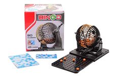 Thomas & Anca Club Supplies Ltd Family Bingo Lotto Numbers Machine Game 90 Number 24 Cards Bingo 6" Cage Lockdown Bingo Cage Bingo Gift