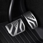 YONZEE 2PCS Accelerator & Brake Pedal Covers for Tesla - Self-Lock Car Foot Pedal Pads, Stainless Steel, Fits All Model Y/3 2016-2026, Model Y Juniper and Model 3 Highland Interior Accessories