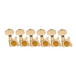 Musiclily Pro 6 in Line Guitar Sealed Tuners Tuning Keys Pegs Machine Heads Set for Fender Stratocaster Telecaster, Gold