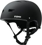 STOMP Skateboard Helmet - Removable Liners Ventilation Multi-Sport Scooter Inline Skating for Youth & Adults (Matte Black, Large)