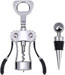 Wing Corkscrew Stainless Steel Wine Opener Multifunctional Red Wine Opener Beer Bottle Openers Cork and Beer Cap Bottles Opener Remover Used in Kitchen Restaurant Chateau and Bars