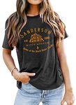 Fawniss Women Halloween Shirt Sanderson Bed and Breakfast Tee Hocus Pocus Graphic Shirt (Grey, Large)