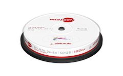 PRIMEON BD-R DL 50GB/2-8x Cakebox (10 Disc), photo-on-disc Surface, Inkjet Fullsize Printable