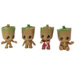 ZEshops 4pcs/Set Miniature Fairy Garden Sitting Groot Figurine PVC Statue Groot in for Kids Home Car Decor Gift