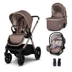 Cosatto Giggle 4 Travel System 3 in 1 Bundle | with Pram, Car Seat, Pushchair, Carrycot & Baby Car Seat Base | Birth-4 Years, i-Size Group 0 | Compact Fold, Footmuff, Changing Bag, Raincover (Lollop)