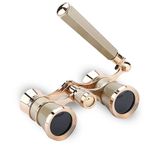 AiScrofa Opera Glasses Binoculars 3X25,Mini Binocular Compact Lightweight,with Chain for Adults Kids Women in Musical Concert