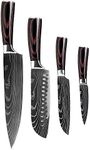 Chef Knife Set 4 Pieces, Kitchen Kn