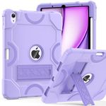 Cantis Case for iPad Air 11-inch M2 (2024), iPad Air 5th Generation (2022)/ iPad Air 4th Gen (2020) 10.9 Inch, Heavy Duty Shockproof Rugged Protective for iPad Air Case, Purple+Purple