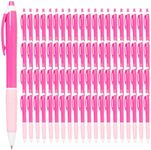 Simply Genius Pens in Bulk - 100 pack of Office Pens - Retractable Ballpoint Pens in Black Ink - Great for Schools, Notebooks, Journals & More (Pink, 100pcs)