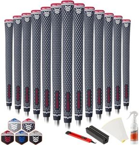 Full Choice Rubber Golf Grips, Set of 13 Come with All Repair Kits, Innovative Design, High Feedback and Traction Golf Club Grips, MultiCompound Golf Club Grips