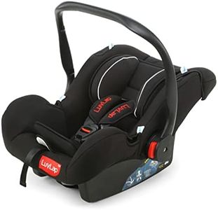 LuvLap 4-in-1 Infant/Baby Car Seat & Carry Cot with Canopy, Convertible to Car seat, Rocking Chair, Carry Cot & Feeding Chair, 0 to 6 Months (Black)