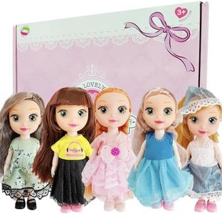 JING SHOW BUSSINESS Doll Clothes for 6 inch Dolls - 5 Sets Handmade Clothes, 5 Pairs Shoes