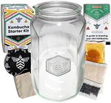 Craft A Brew Home Brewing Starter Kit Kombucha Tea Starter Kit – Home Kombucha Kit – Fermentation Starter with Kombucha SCOBY – 1 Gallon (3.8L)