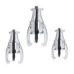3-Jaw Gear Puller Set -OZHOMY Heavy Duty 3in, 4in and 6in Removal Tool Kit Carbon Steel Bearing Mechanic for Removal of Bearings Slide Gears, Pulley, and Flywheel(3PCS)