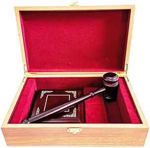 Deluxe Gavel and Block Set - Perfect Judge's Gift or Courtroom Accessory - High-Quality Wooden Gavels