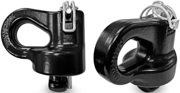 60691 Puck System Gooseneck Safety Chain Anchors, 30,000 lbs, for Select Silverado, Sierra 2500, 3500 HD, F-250, F-350, F-450, Compatible with Nissan Titan XD, Carbide Black, 2 PCS