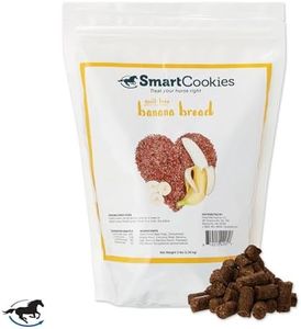 SmartPak SmartCookies | Healthy Treats For Horses Made From Coconut Meal, Beet Pulp, Alfalfa, and Flaxseed Oil | No Sugar Added Horse Treats | Banana Bread Flavor Cookies for Horses, 3 lb Bag