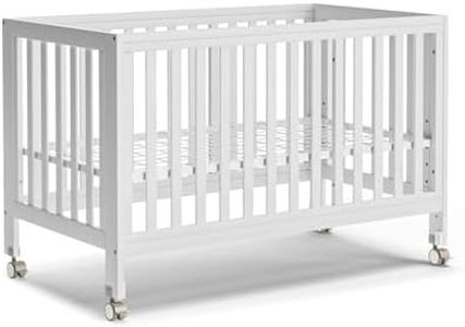 MAMAZING EvoNest Baby Crib, 11 in 1 Convertible Mini Crib with Wheels, 100% New Zealand Pinewood Growing Bed, 4 Adjustable Mattress Height (White， Standard)