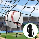 Wiseek 15'x50' Baseball Softball Backstop Nets, Heavy Duty Baseball Netting Ball Stop Netting #18 Nylon Sport Netting Barrier