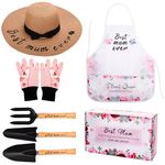 7 PCS Gardening Gifts for Mum, Best Mum Ever Gifts, Gardening Kit with Gardening Gloves Personized Hats Tools, Mum Gifts Sets for Mother's day Birthday Present