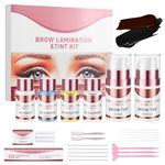 Brow Lamination and Tint Kit, Ofanyia Eyebrow Lamination & Eyebrow Tint Kit, Brow Perming Brow Dyeing Set for Fuller Colored Brows
