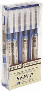 Gel Ink Pen Extra fine point 0.35mm Blue Liquid Rollerball Pens Quick Drying Gel Pens School Office student Exam Writing Stationery Supply 12 Pcs/Set (Blue)