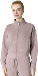 Leapstride Women's Fleeced Performance Jacket - Full-Zip Stand-Up Collar, Warm Fleece for Winter Daily Wear