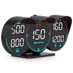 BY-J G17 GPS Speedometer for Car, HUD Heads Up Display Digital Speedometer with Speed MPH, Driving Distance, Speed Alarm, Fatigue Driving and Other Functions, Applicable to All Models