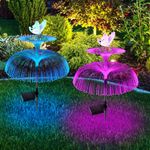 IXYHKB Solar Lights Jellyfish, 2 Pack 7 Color Outdoor Jellyfish Lights, Jellyfish Solar Lights Outdoor Garden, Solar Garden Lights Outdoor Waterproof, Solar Fairy Lights for Christmas Yard Lawn Party