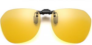 2023 New Clip on Polarized Sunglasses, Frameless Men's and Women's Sunglasses, Suitable for Various Outdoor Scenes such as Driving, Travel, Fishing, etc (Yellow)