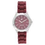 Fastrack Trendies Quartz Analog Maroon Dial Red Band Silicone Strap Watch for Girls-NP68009PP06