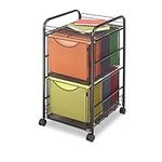 Safco Onyx Rolling File Cart with 2
