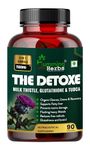 Humming Herbs Liver Detox Supplement 1000mg | Milk Thistle and glutathione Extract | Support Liver Cleanse & Digestion - 90 Capsules