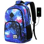 School Backpack for Teen Boys,Girls Bookbag for High School College Backpack with USB,Star