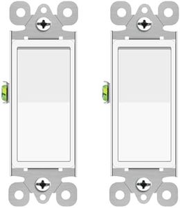 Greencycle 2PK 3 Way Switch, Three Way/Single Pole Light Switch Rocker Switch 15A 120/277V, UL/CUL