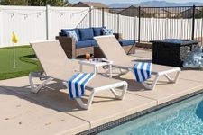 PURPLE LEAF Patio Chaise Lounge Cha
