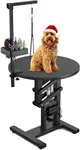 YITAHOME Electric Lift Dog Grooming Table 24" Rotating Desktop Pet Grooming Table for Dogs at Home, Adjustable Overhead Arm & Tool Organizer Dog Grooming Station, Black