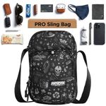 Supervek PRO Sling Bag for Men Crossbody - Water-Resistant One Side Bag for men - Cross Body Shoulder Hand Small Bag for men Travel Office - Mens Boys Passport Messenger Bags Gifts - Streetwear OG