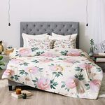 Deny Designs Iveta Abolina Rose Taffy Comforter Set with Pillow Shams, Full/Queen, Pink