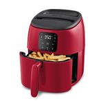 DASH Tasti-Crisp™ Electric Air Fryer Oven, 2.6 Qt., Red – Compact Air Fryer for Healthier Food in Minutes, Ideal for Small Spaces - Auto Shut Off, Digital, 1000-Watt