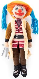 Jay Franco One Piece Buggy Oreiller en Peluche - 66 cm Coussin en Peluche Personnage Anime