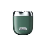 yoose Mini Shaver, Portable Electric Razor for Men, All Zinc Alloy & Magnetic Design, IPX7 Waterproof Washable, USB-C Rechargeable Rotary Shaver, Electric Shaver with Leather Case, Ideal Gift, Green