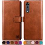 SUANPOT for LG Velvet 5G with RFID Blocking Leather Wallet case Credit Card Holder, Flip Folio Book Phone case Shockproof Cover LG Velvet 5G case Women Men for 2020 LG Velvet case Wallet Light Brown