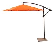 Invezo Garden Umbrella Side Pole Round Outdoor Garden Umbrella (9ft diameter, Orange) with 30 kgs Granite Stand - Patio outdoor/Big Size Outdoor Umbrella/Cantilever Umbrella/Balcony Umbrella.